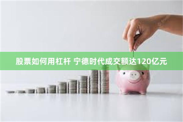 股票如何用杠杆 宁德时代成交额达120亿元