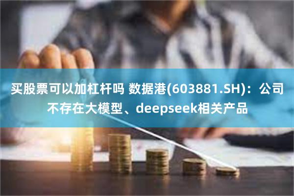买股票可以加杠杆吗 数据港(603881.SH)：公司不存在大模型、deepseek相关产品